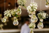 Diy hanging light bulb planters