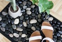 Diy pebble bath mat