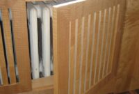 Diy radiator cover with hinged door