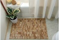 Diy wine cork bath mat