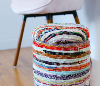 Extra storage cloth stool Pretty DIY Stool Ideas You Can Create From Scrap Materials