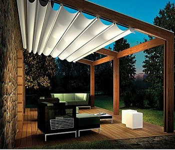 Removable awning DIY Ideas To Decorate Your Pergola For Refreshing Look