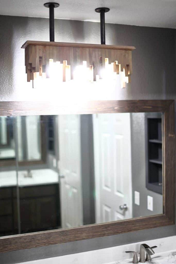 Bathroom light fixture from ceiling DIY Bathroom Light Fixture You Can Easily Create At Home