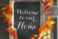 Diy easy autumnal welcome sign