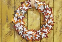 Leaf and book fall wreath