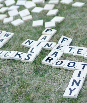 Speed scrabble DIY Oversized Yard Games To Enjoy The Spare Time