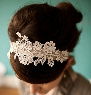 Wedding dress headband DIY Creative Ideas To Reuse Your Old Wedding Dress