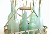 Wine bottles into sea glass