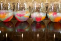 Diy bright colored wine glasses