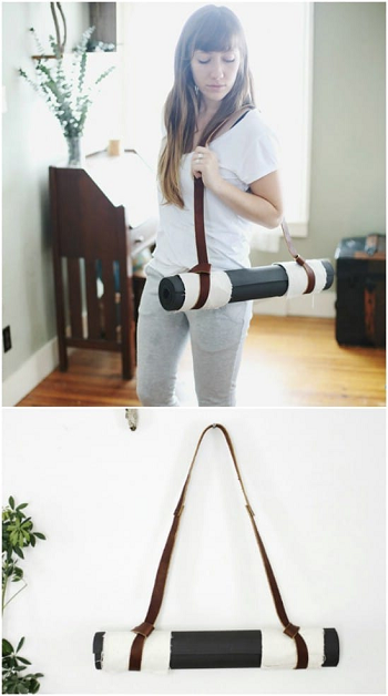 Diy yoga mat strap DIY Repurposing Ideas Of Leather Belts For Fashion And Style