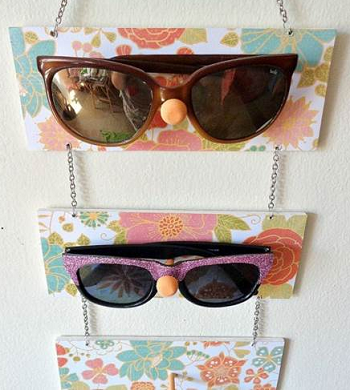 Floral design sunglasses holder Pretty And Easy To Make Epic DIY Sunglasses Holder Ideas 