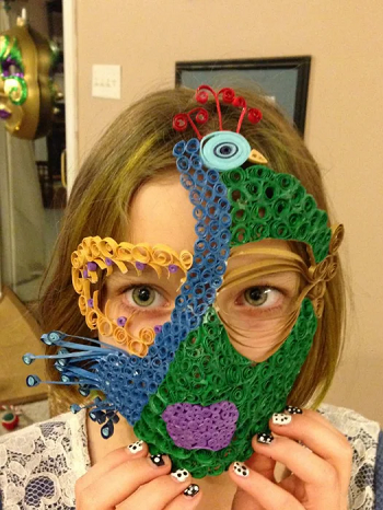 Quilled mardi gras mask DIY Mardi Gras Mask To Create For Carnival, Christmas, And Halloween