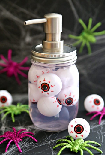 Spooky halloween hand soap DIY Household Halloween Decorations That Scary Easy And Cheap