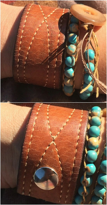 Vintage leather belt bracelet DIY Repurposing Ideas Of Leather Belts For Fashion And Style