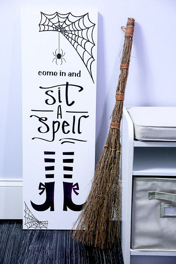 Witchy halloween sign DIY Household Halloween Decorations That Scary Easy And Cheap