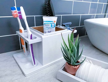 DIY Functional Toothbrush Holder To Enjoy Organized Bathroom Area