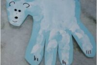 Diy easy handprint polar bear craft