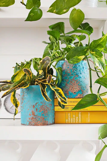 Oxidized copper planter Cheap And Cheerful DIY Pot Ideas For Your Planter