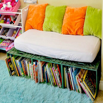 Bench book storage Eternal DIY Kid Bookshelf Ideas That Will Boost A Desire To Read More