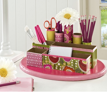 Diy desk organizer from cereal box DIY Crafts From Cereal Box Ranging From Organizer To Table Top Decoration