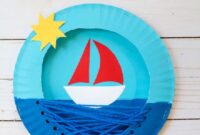 Diy paper plate yarn boat
