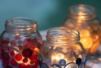 Diy pretty button tea light holders