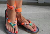 Diy scarf strappy sandals