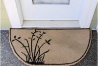 Diy upcycled carpet scrap door mat