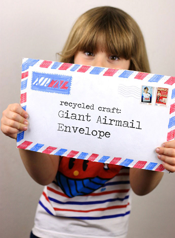 Giant airmail envelope DIY Crafts From Cereal Box Ranging From Organizer To Table Top Decoration