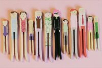 Handmade clothespin dolls