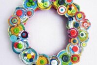 Holiday button wreath