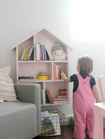 House-shaped bookshelf Eternal DIY Kid Bookshelf Ideas That Will Boost A Desire To Read More