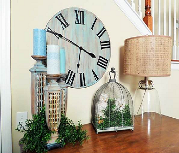 Simple rustic wall clock Simple Homemade Clock Style Ideas For Useful DIY Projects