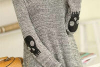 Skull patch chiffon for sweater
