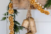 Vintage and rustic christmas mantel