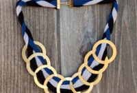 Cool brass ring statement necklace