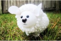 Cute sheep sock toy handmade