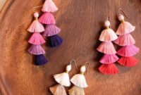 Diy cool multicolor tassel earrings