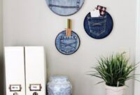 Diy easy denim pocket organizer