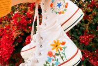 Diy embroidery sneakers