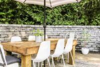 Diy farmhouse-inspired outdoor dining table