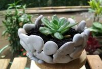 Diy lovely stone planter