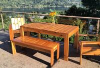 Diy tremendous wooden table for outdoor