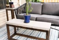 Diy outdoor concrete coffee table