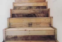 Rich-looking pallet staircase