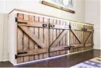 Cabinet door with barn wood