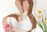 Diy easter bunny from popsicle sticks