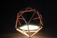 Diy geometric lighting fixture