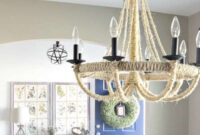 Diy wonderful rope chandelier