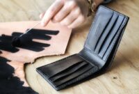 Diy black billfold wallet